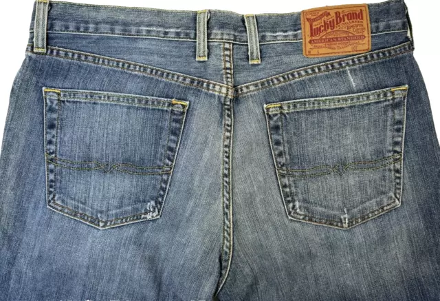 Lucky Brand Mens Vintage Straight Short Inseam Dungarees Montesano USA 34x29 HOT 3