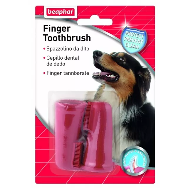 BEAPHAR Cepillo Dental para Mascotas, para Dedo, 2 uds