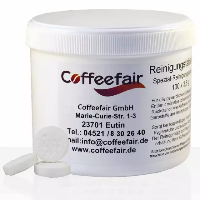 Coffeefair Reinigungstabletten 100 x 3,6g Reinigungs-Tabs