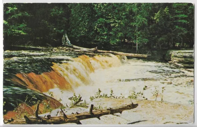 Vtg Postcard - Lower Falls - Tahquamenon River in Michigan's Upper Peninsula