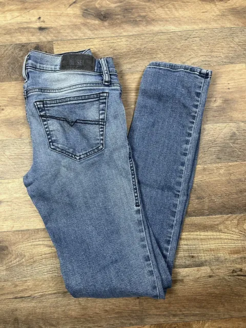 Diesel Jeans Women’s Grupee Super Slim Skinny Low Waist Blue Stretch 27 X 30