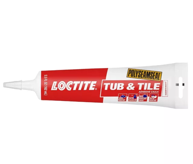 Loctite Polyseamseal ALMOND Tub & Tile Adhesive Caulk 5.5 Fl Oz, Squeeze Tube