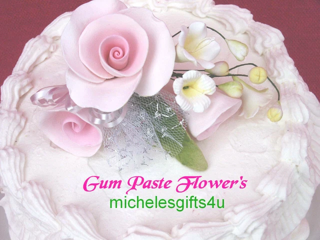 ENVÍO GRATUITO Pasta de goma de azúcar rosas rosa pastel flores decorativas ENVÍO GRATUITO Pasta de goma de azúcar rosas rosa pastel flores decorativas