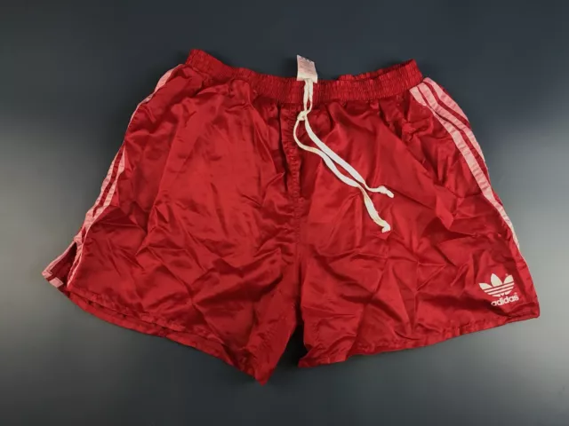 Vintage 1980Er Jahre Adidas Nylon Rot Laufshorts Sprinter Slowenien Grösse L Erwachsene