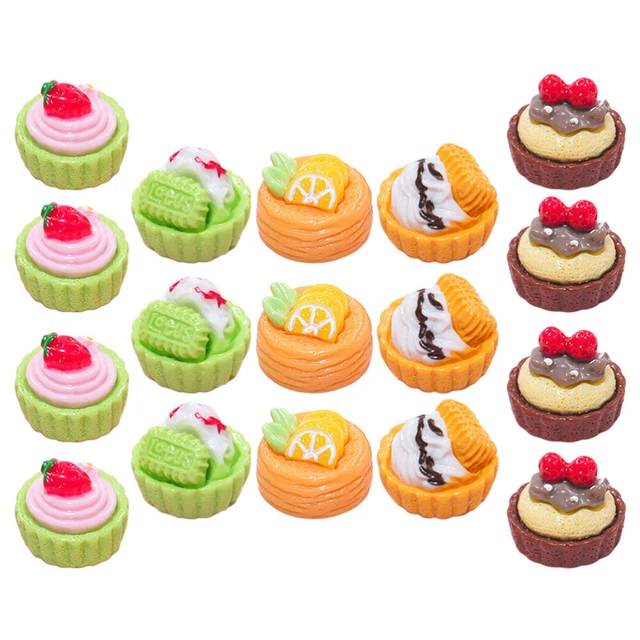 24 Pcs Resin Child Desktop Dessert Figurine Wedding Fake Cake