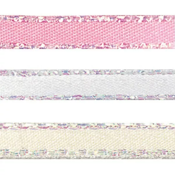 Berisfords 15mm Iridescent Edge Satin Ribbon Polyester Craft