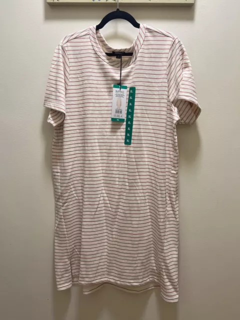 Buffalo David Bitton Ladies' Cotton Everyday Striped Short Sleeve Dress XL NWT