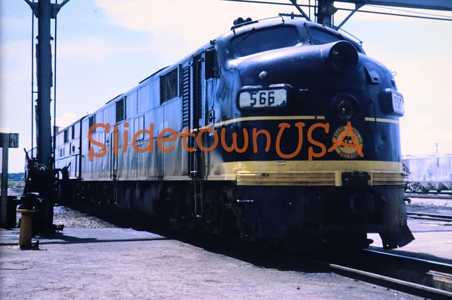 Vtg 1968 Train Slide 566 Seaboard Coast Line Engine Tampa FL X3D173
