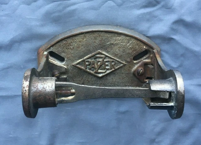 Antique Nickel Cast Iron Toilet Z Paper Tissue Holder Vtg Industrial Old 2-20J