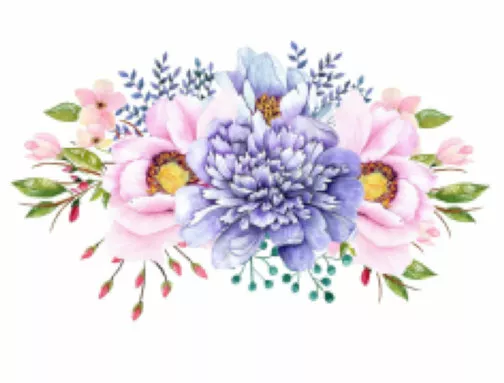 Shabby Soft Watercolor Floral Flower Swags Transfers Waterslide Decals FL440