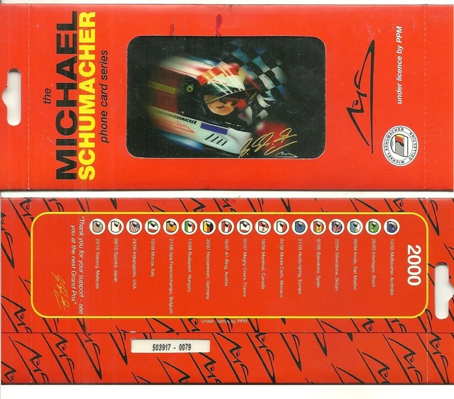 Rare / Carte Telephonique - Michael Schumacher F1 Gp / Phonecard Neuf New Sealed