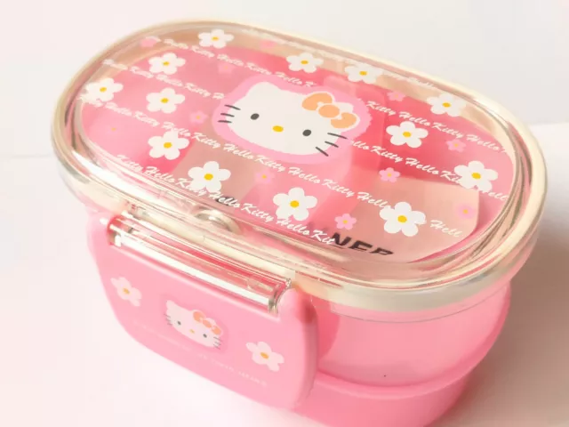 Hello Kitty Lunch Box 1997 Stackable Bento Double Container Kaohana Sanrio Japan