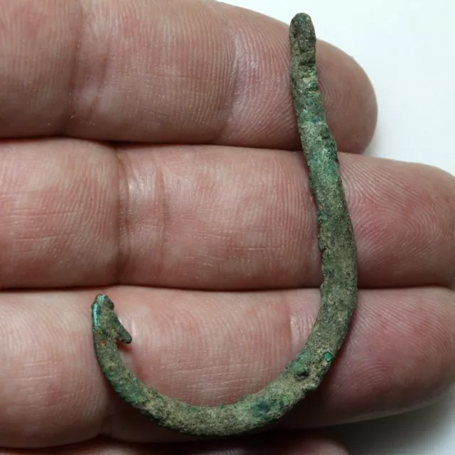 Ancient Greek bronze fishing hook-circa 1500-1000 B.C 2