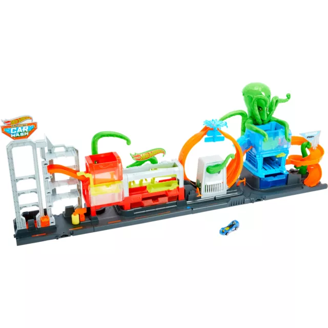 Hot Wheels City Color Reveal Ultimative Auto-Waschanlage Spielset, Spielgebäude