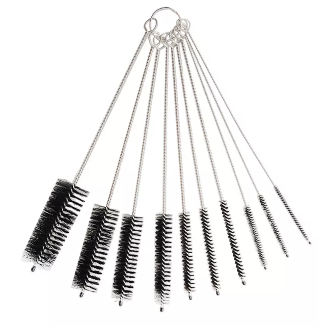 10pcs 20cm brosse de nettoyage de tuyau métallique abrasif pour pailles,