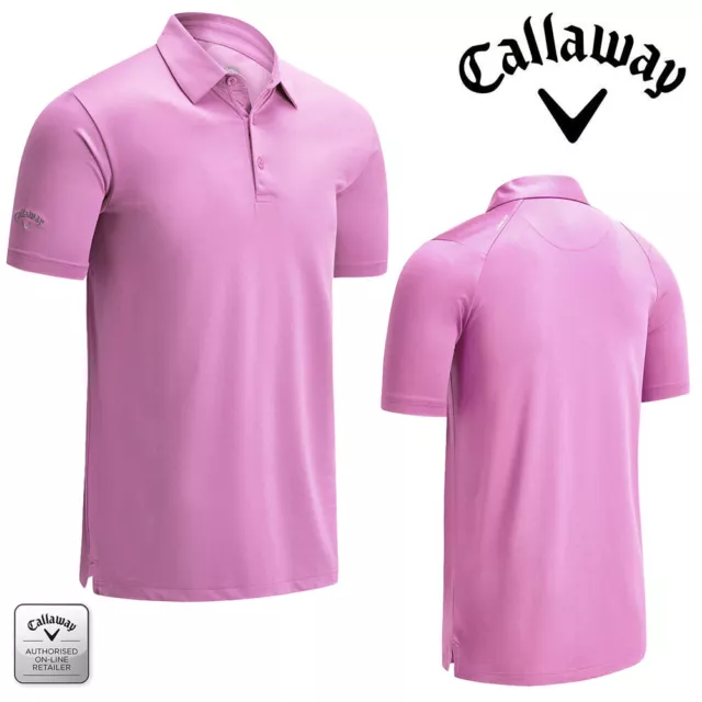 Callaway Solid Swing Tech Golf Poloshirt lila Chiffon - NEU! 2023