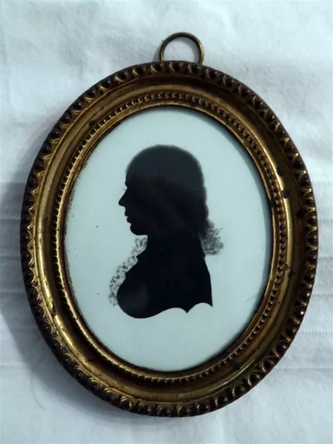 JOHN MEIRES George III c1790 Female Silhouette on Plaster Original Frame