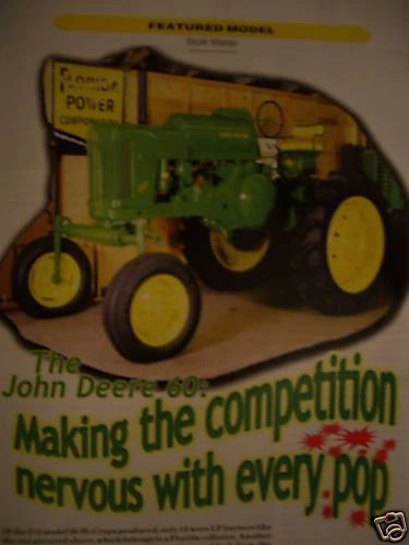 John Deere 60 tractor Green Magazine Sulky Plow