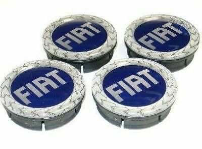 BLU TAPPI COPRIMOZZO FIAT PER CERCHI IN LEGA DIAMETRO ESTERNO 50 mm 4 pezzi 