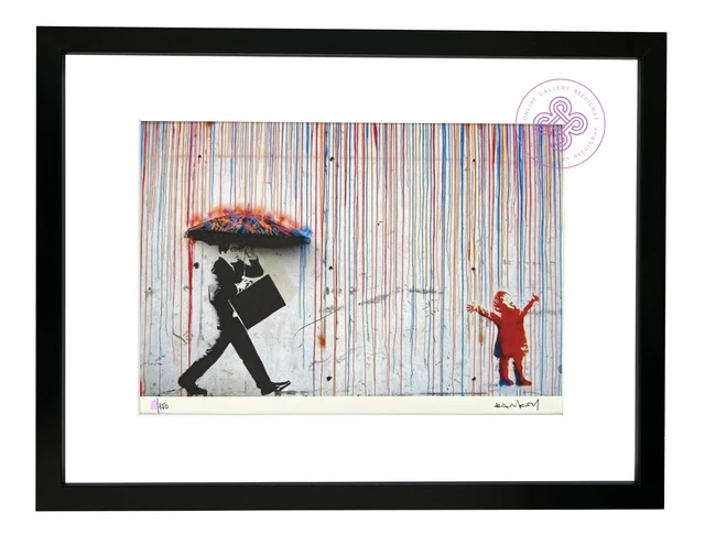Banksy Original M Arts Edition Lithographie Signée Numérotée /150 + CADRE INCLUS