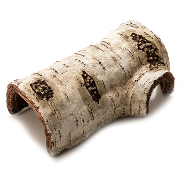 Reptile Hideout Tortoise Resin Log Cave Safe for Lizards Scorpions