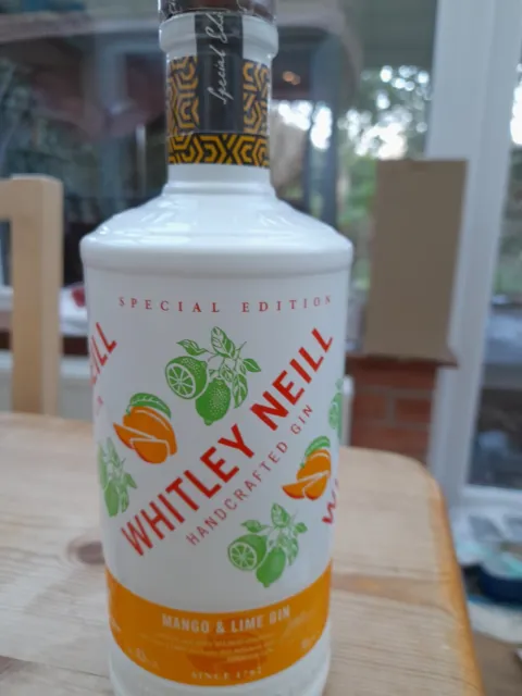 Empty 70cl White Whitley Neill Gin Bottle And Cork, Upcycling Project?