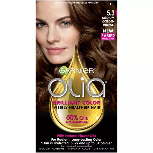 Garnier Olia Ammonia-Free Brilliant Color Oil-Rich Permanent Hair Color, 5.3