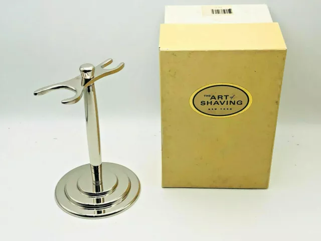 Art Of Shaving Luxe Nickel Stand Pour Espejos de cepillo de afeitar) Pulido...