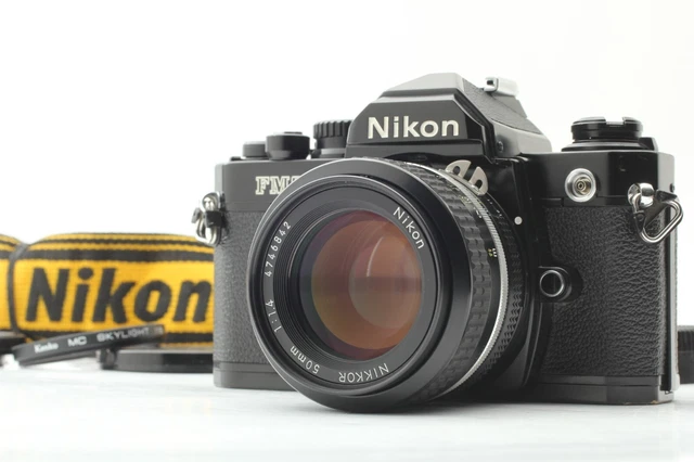 NEAR MINT Nikon New FM2 FM2N Black Camera Body Ai 50mm f1.4 Lens From JAPAN K80