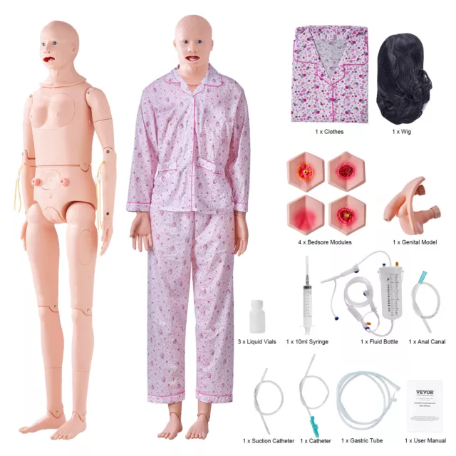 VEVOR Männliches/Weibliches Puppenmodell Anatomisches Krankenpflegetraining