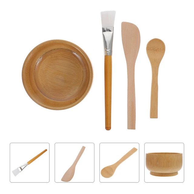 Four Piece Facial Mask Bowl Silicone Makeup Applicator Brush Cosmetic