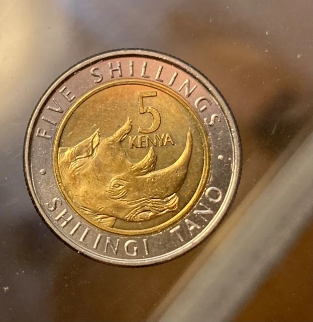 Kenya 5 Shillings ~~ Rhino Coin KM46~~ 2018