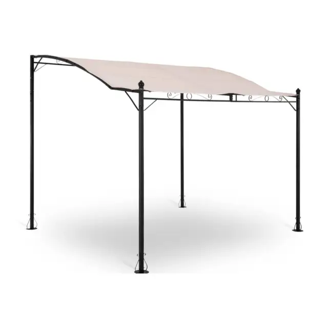 Tonnelle De Jardin Terrasse Pergola Tente Pavillon Réception Toile Crème 2,6x3m