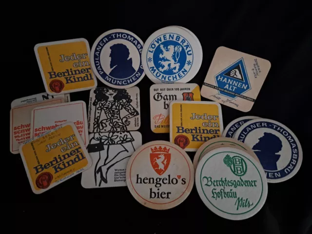 Vintage European Beer Coasters - Lot Of 58 Multiple Brands