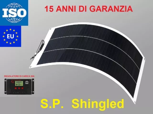 Kit pannello solare flessibile celle Sunpower 100W per barca camper 1170x360x3mm