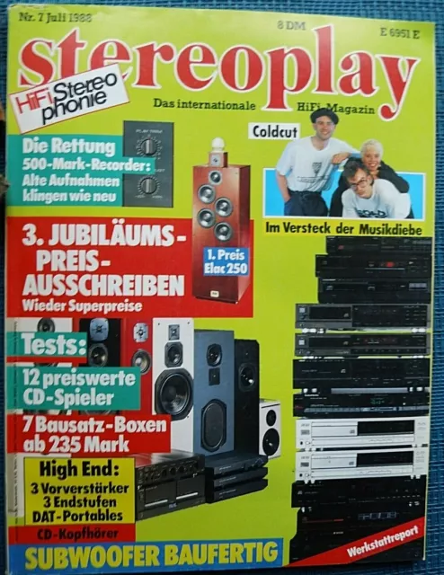 Stereoplay 7/88,Casio Da 1,Sony Tc D 10,D 88,Technics Su A 60,Se A 50,Adcom 555