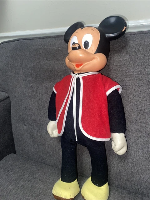 WALT DISNEY HASBRO Marching Mickey Mouse Doll Made In Hong Kong