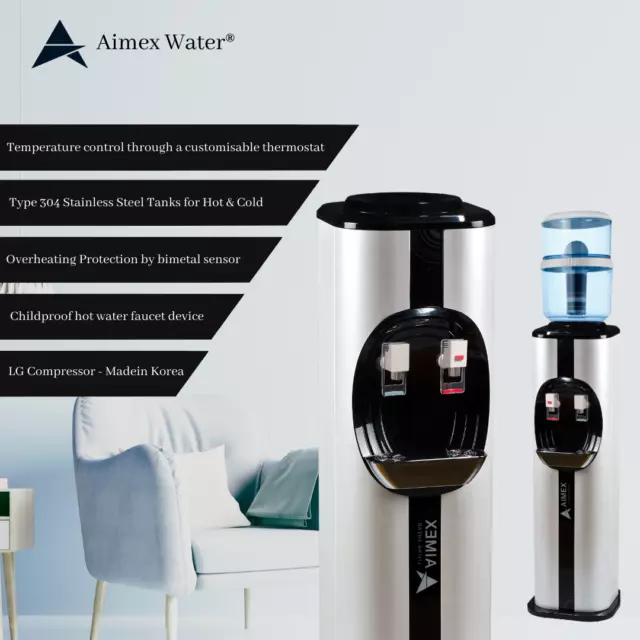 Aimex Water Cooler Chiller Dispenser Bottle Stand Filter Purifier Office Mordern