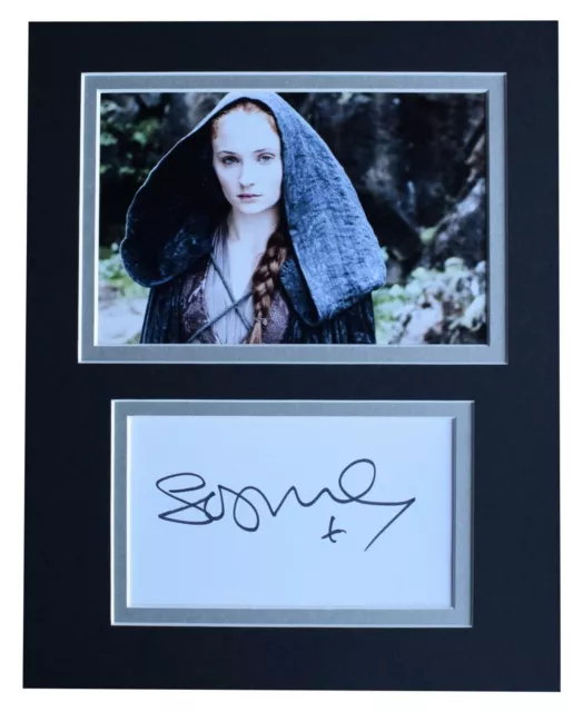 Sophie Turner Signed Autograph 10x8 photo display Game of Thrones TV AFTAL COA