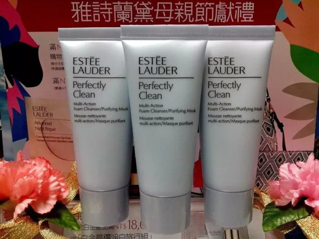 Estee Lauder Perfectly Clean Multi-Action Foam Cleanser Purifying Mask ◆30mLX3◆