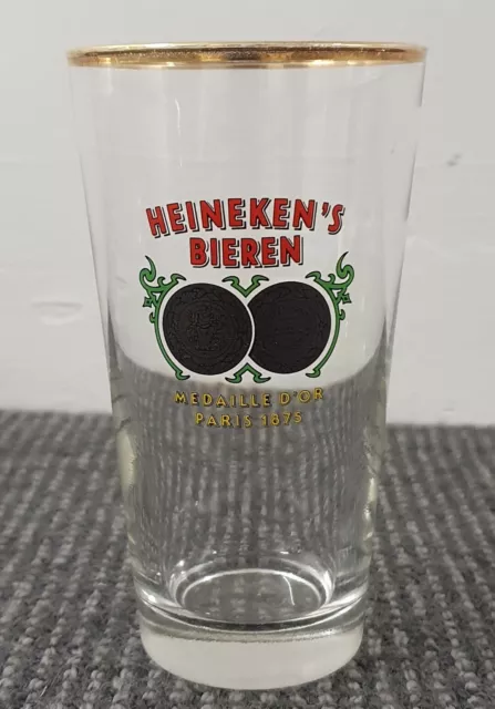 🔶️Heineken Man Cave Hotel Quality Beer Glass 1/2 Pint Advertising Brewerania