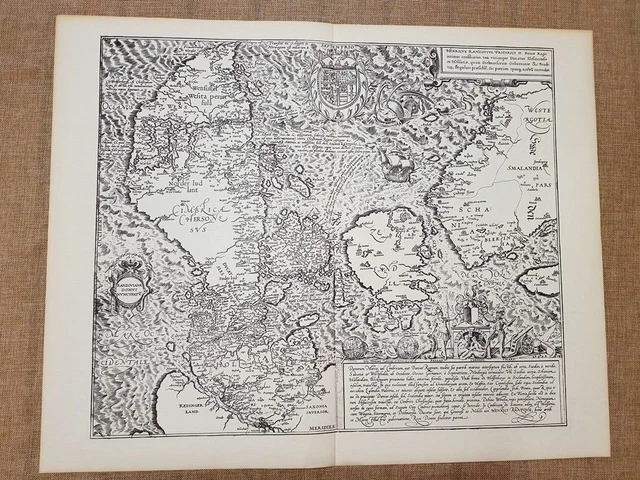 MAP DENMARK KONGERIGET Danmark Year 1600 Mercator Reprint £22.91 ...