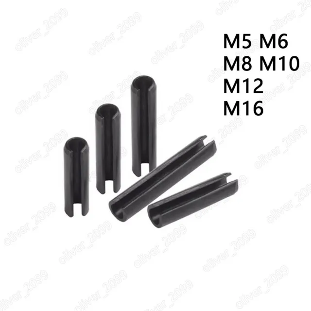 Black Steel Spring Type Straight Pins Slotted M5 M6 M8 M10 M12 M16