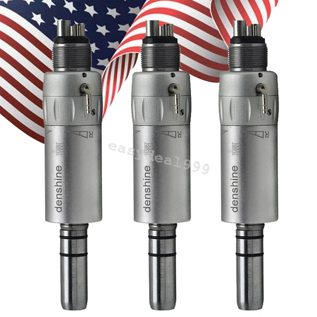 3* Denshine Dental Slow Low Speed Handpiece E-type Air Motor 4H 4 Hole Cartridge
