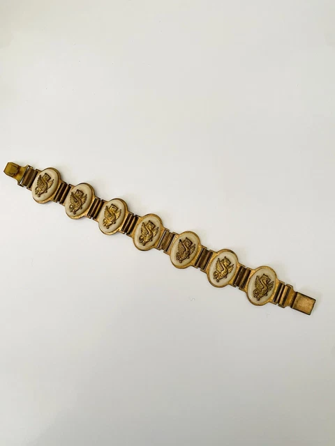 Bracelet En Galalithe Décoré - Vintage, Très Bon état - Origine France, Matière Inconnue