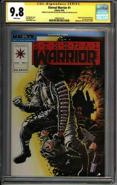 * ETERNAL Warrior #1 CGC 9.8 SS Shooter Layton Valiant Unity (1600101019) *