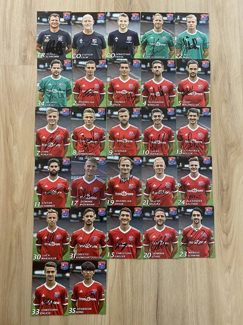 SPVGG UNTERHACHING AUTOGRAMMKARTENSATZ original handsigniert 2018/2019