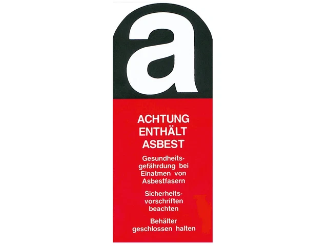 10 x enviro Warn-Aufkleber "Achtung enthält Asbest" - Gefahrkennzeichen