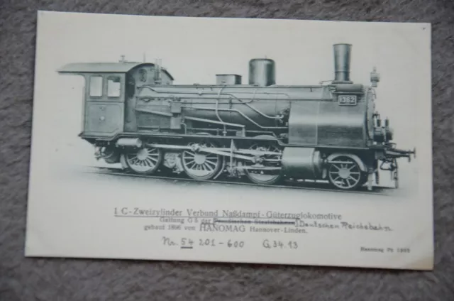 37340 Ak Locomotora Dos Cilindros Naßdampf Prusiano Ferrocarriles Del Estado