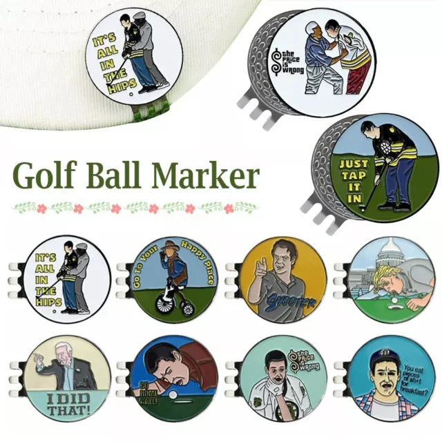 1pc Magnetic Golf Ball Marker With Hat Clip Golf Training Aids Outdoor Sports